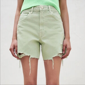 NWT ZARA HIGH RISE DAD SHORTS